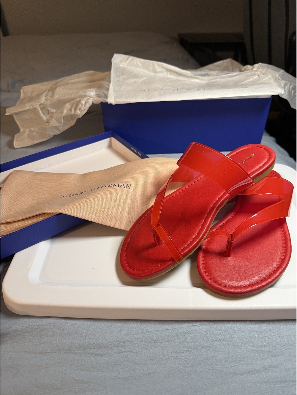 Stuart Weitzman Poppy Remy Toe Sandals Size 8